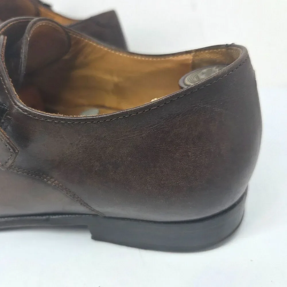 Suit Supply Mens Brown Leather Double Monk Strap Shoes Size US 9.5 M EUR 42.5